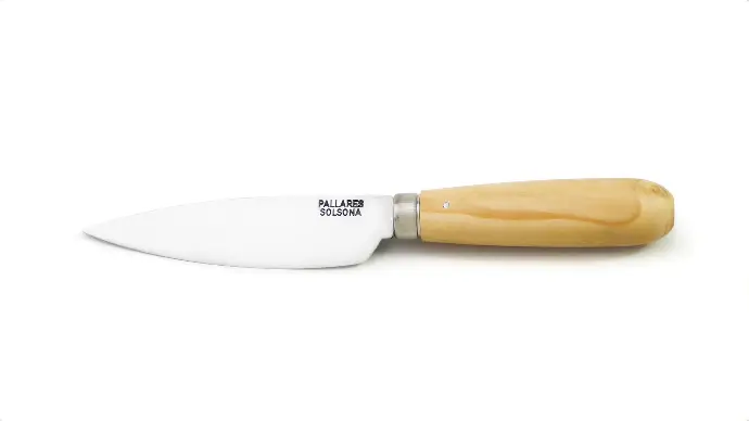 9cm salieblad van carbonstaal en buxushout