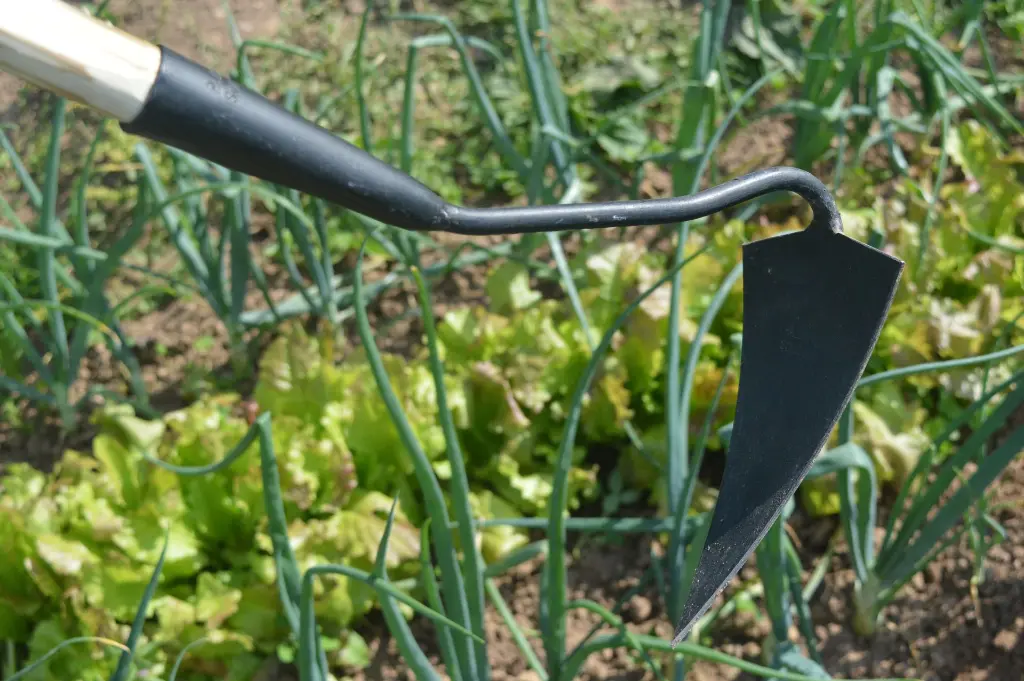 Driehoekige tuinhak zonder steel