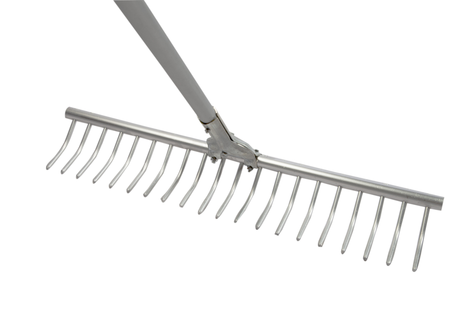 Aluminium rake - 18 tines, without handle