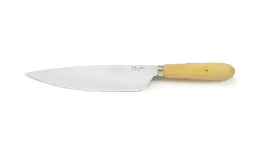 Couteau de cuisine 22cm en acier carbone et buis