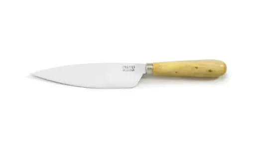 Couteau de cuisine 16cm en acier carbone et buis