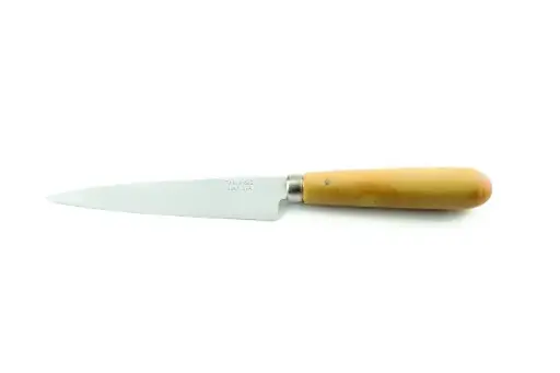 Couteau de cuisine 10cm en acier carbone et buis