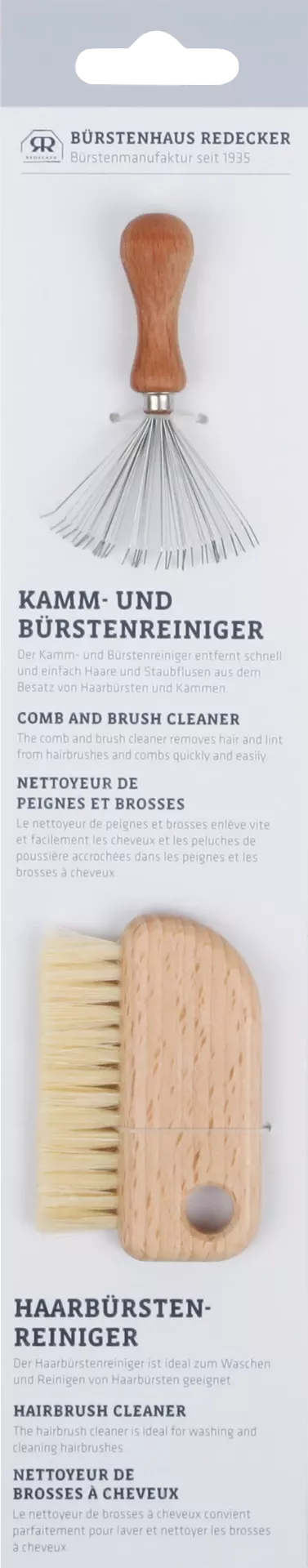 Set for cleaning hairbrushes and combs